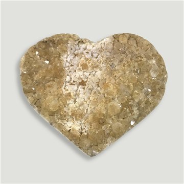 Corazón Drusa Citrino. Calidad A