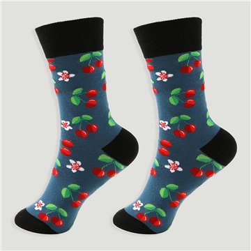 Chaussettes. 80. Modèle : Fleurs roses