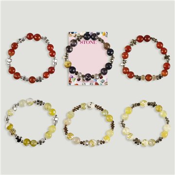 Pulsera. Hematite y minerales. Surtidos