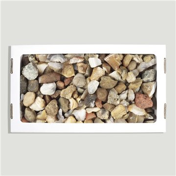 Ágata Botswana masivo troceado.  Caja 1,5kg aprox. 26x14cm.