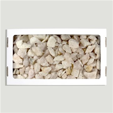 Morganita (Berilo rosa) masivo troceado.  Caja 1,5kg aprox. 26x14cm.