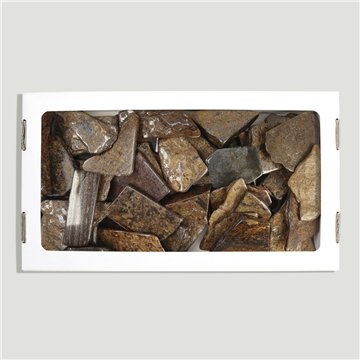 Broncita pulido troceado.  Caja 1,5kg aprox. 26x14cm.
