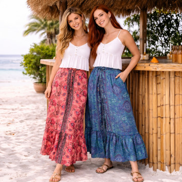 Saia em poliéster. Estilo...