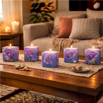 Pack 6 velas. Motivos marinos