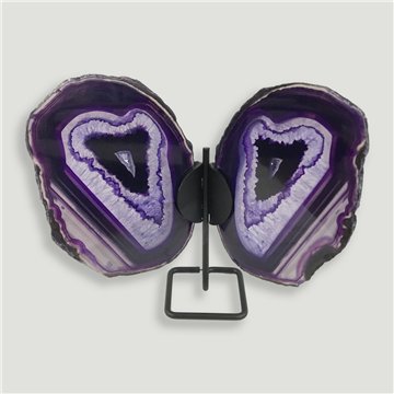 Agate Butterfly. Approx. 17x18.5cm - 0.42kg