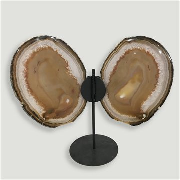 Papillon Agate. 26,5x30cm env. - 1,136kg