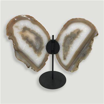 Papillon Agate. 26,5x30cm env. - 1,118kg