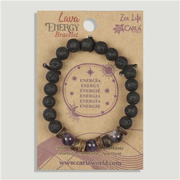 Pulsera lava poder. 03. Amatista. Energía