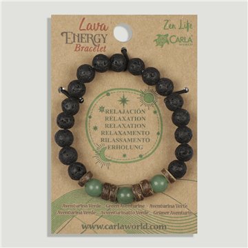 Pulsera lava poder. 05. Aventurina verde. Relajación