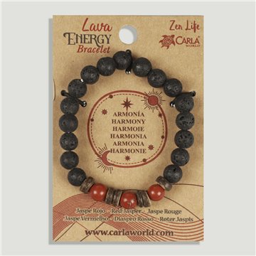 Pulsera lava poder. 09. Jaspe Rojo. Armonía