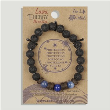 Pulsera lava poder. 11. Calcedonia. Protección