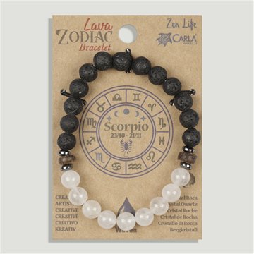 Pulsera lava Zodiaco. 18. Jade. Virgo