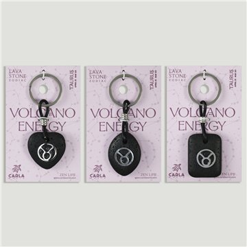 Llavero acero. 74. Lava. Signo Tauro