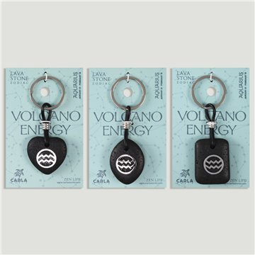 Llavero acero. 83. Lava. Signo Acuario