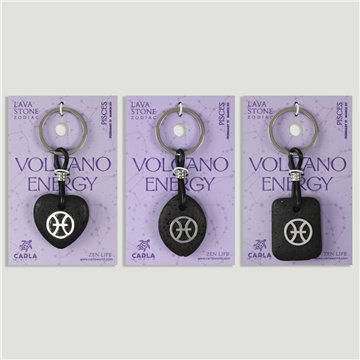 Llavero acero. 84. Lava. Signo Piscis