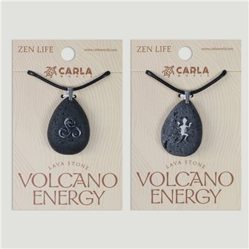 Colgante cordón. 88. Lava + acero. Gota