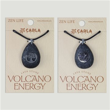 Colgante cordón. 89. Lava + acero. Gota