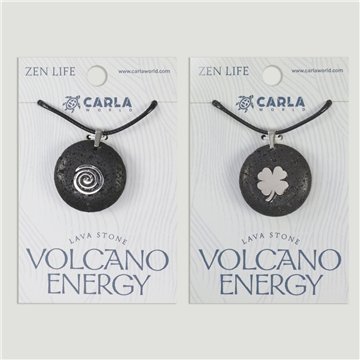 Colgante cordón. 91. Lava + acero. Esfera