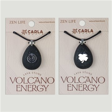 Colgante cordón. 94. Lava + acero. Gota