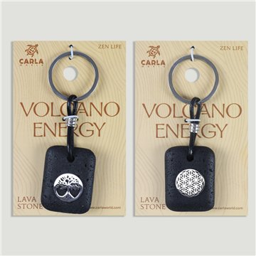 Llavero acero. 101. Lava. Cuadrado