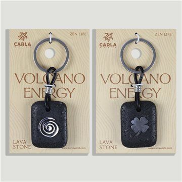 Llavero acero. 102. Lava. Cuadrado