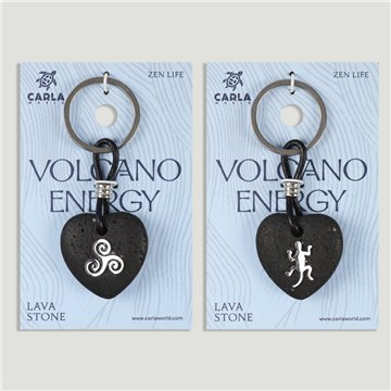 Llavero acero. 105. Lava. Corazón