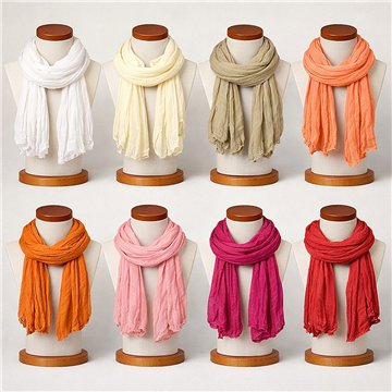 Display Foulard algodón 110x180cm. aprox. Colores surtidos