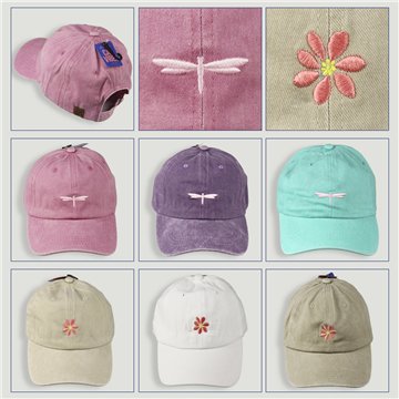 Gorra. 09. Algodón 100%. Libélula/Flor