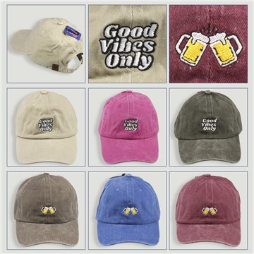Cap. 20. 100% cotton. Beer/Good Vibes