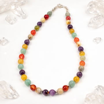 Collar Bola degrade diferentes colores. Procedencia India. 45cm