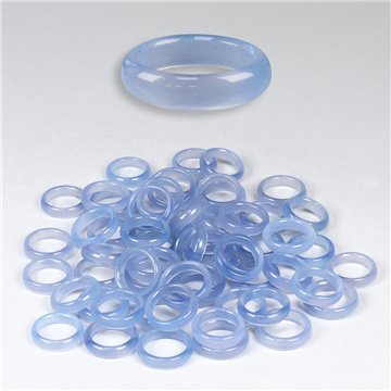 Anel liso Ágata. 02. Azul
