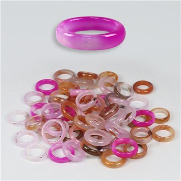 Anel liso Ágata. 03. Rosa