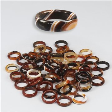 Anel liso Ágata. 05. Castanho