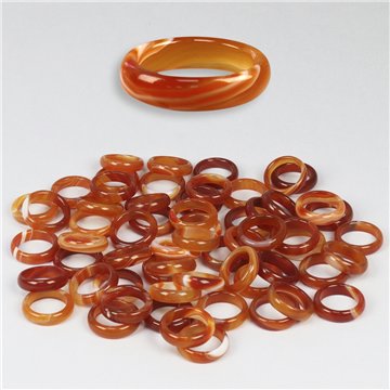 Anel liso Ágata. 06. Cornalina