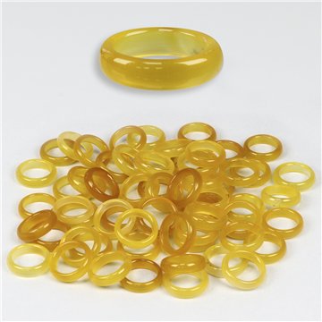 Anel liso Ágata. 08. Amarelo