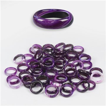 Anel liso Ágata. 09. Lilás