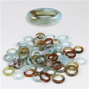 Anel liso Ágata. 10. Azul céu