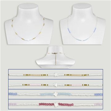 Collar cierre acero. 06. Cruz y estrella