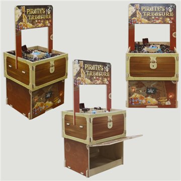 PIRATE'S TREASURE. Display with tumbled stones and beads