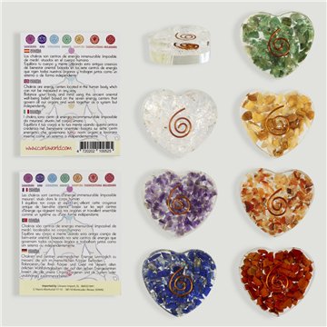 Coração. Orgonite Chakra. aprox. 3,5x3,5cm