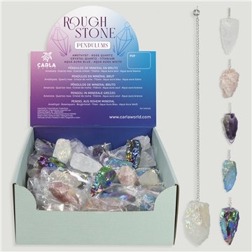 ROUGH STONE Pêndulos mineral e aura em bruto