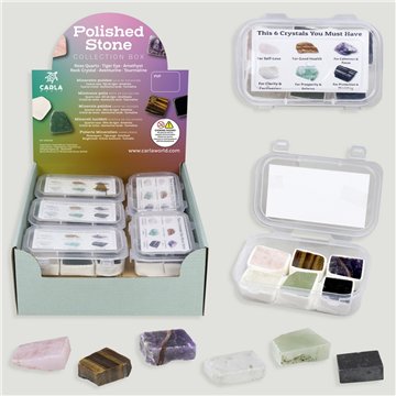 POLISHED STONE. Sets de 6 minerais sortidos