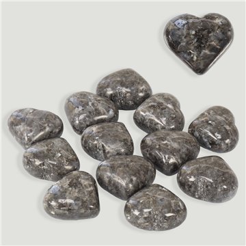 Corazón mineral Larvikita. 40x45cm aprox.