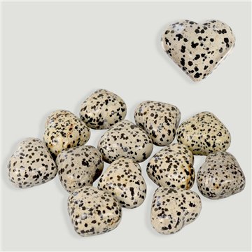 Mineral heart Dalmatian stone. approx. 40x45cm