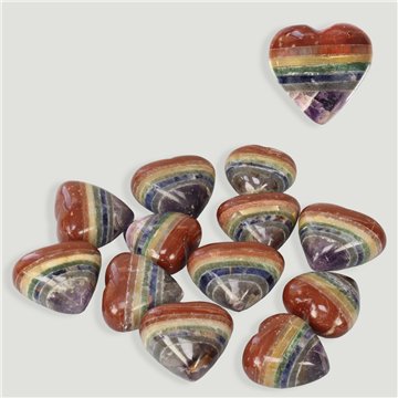 Coração mineral Chakra. aprox. 40x45cm