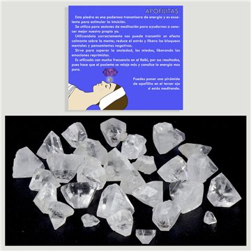 Bag 200g Natural Apophyllite Pyramid