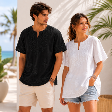 BOHO STYLE SHIRT. Camisa manga corta.