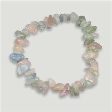 Pulsera chip elástica. Morganita