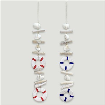 Coques et malles mobiles. Gilet de sauvetage bleu ou rouge. 45cm