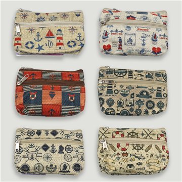 Porte-monnaie. 18. 100% Polyester. Marin